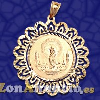 Medallas virgen pilar en oro y plata